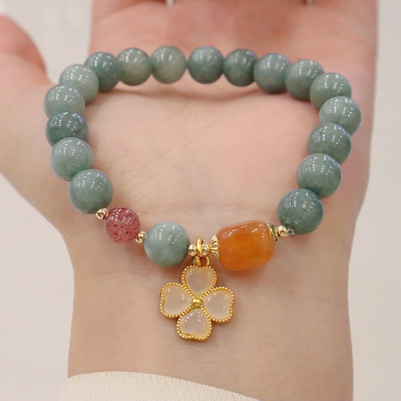 Bring Good Luck Green Jade Bracelet Bangle Bundle