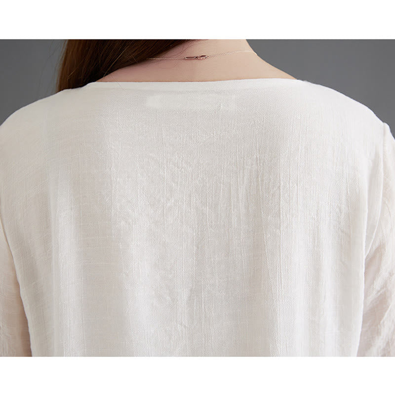 Breathable Cotton Linen Wide-Leg Meditation Shirt and Pants Set