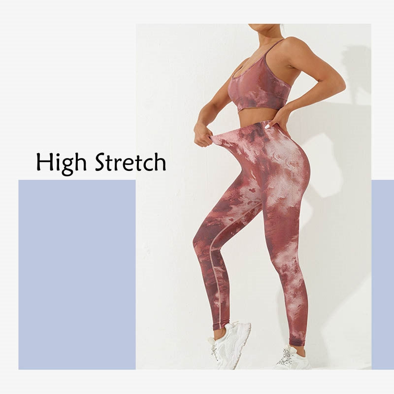 2Pcs Camo Print Backless Criss-Cross Strap Top Bra Shorts Leggings Pants Fitness Yoga Outfit Set