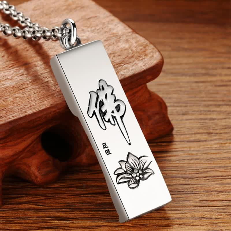 Tathagata Buddha Strength Protection Amulet Lucky Pendant Necklace