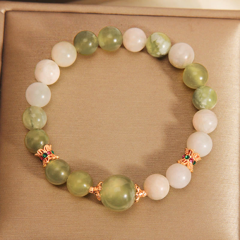 Green Grape Color Jade Abundance Bracelet