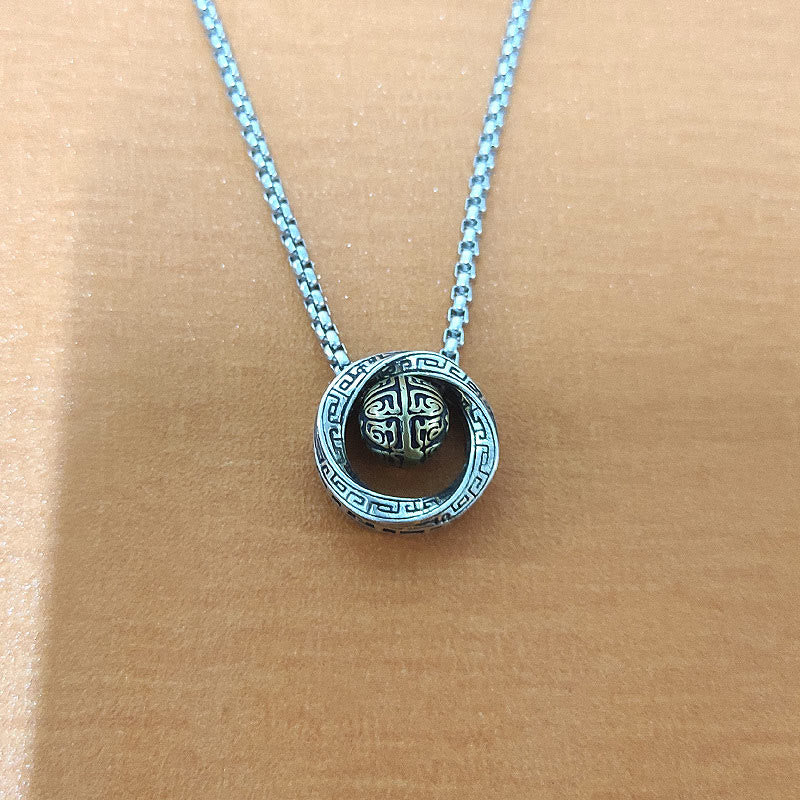 Mobius Lucky Bead Copper Wealth Necklace Pendant