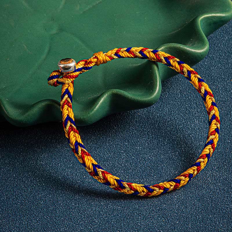 "May you be safe and sound all year round" Lucky Multicolored Bracelet