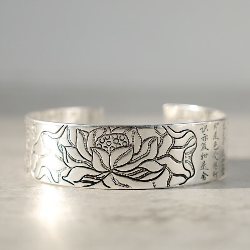 Tibetan Lotus White Copper Luck Bracelet