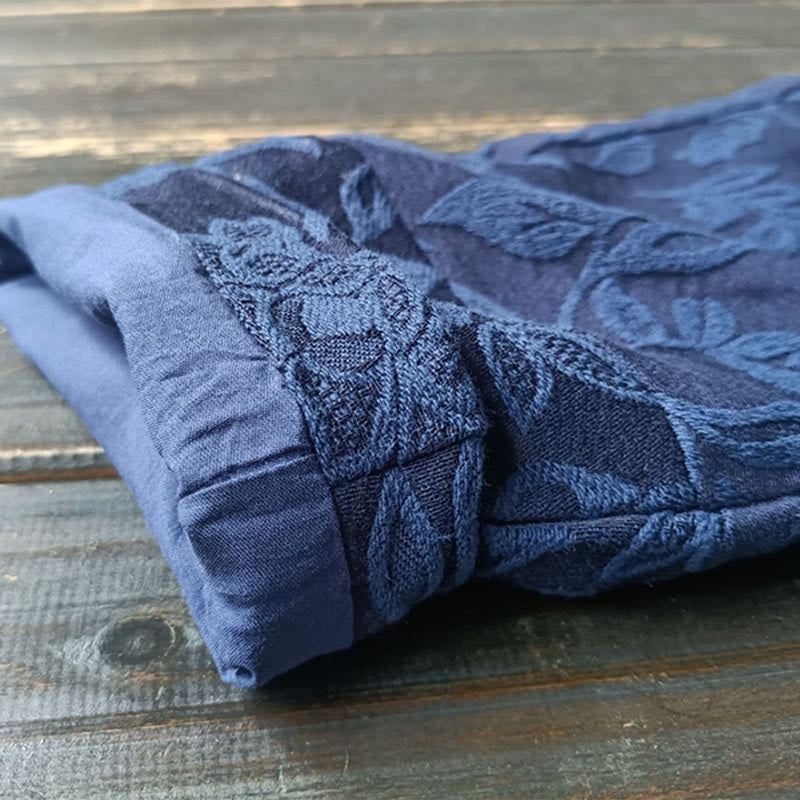 Cotton Jacquard V-Neck Mindful Meditation Jacket