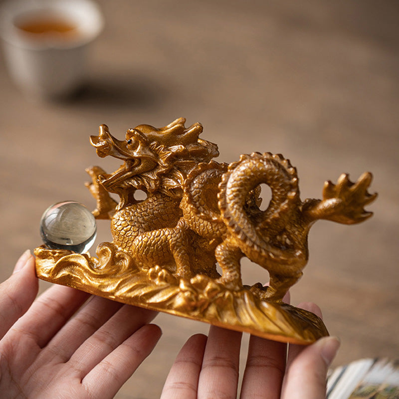 Year Of The Dragon Color Changing Resin Luck Success Tea Pet Home Figurine Decoration