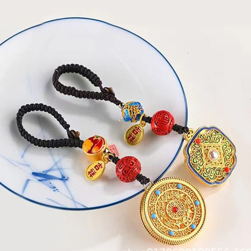 Fu Character Blessing Ruyi Charm Key Chain