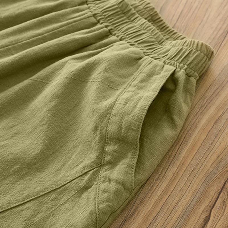 Solid Color Loose Yoga Harem Pants With Pockets