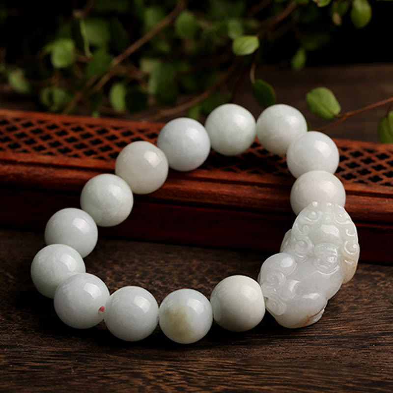 Fengshui Wealth Prosperity Jade PiXiu Luck Bracelet
