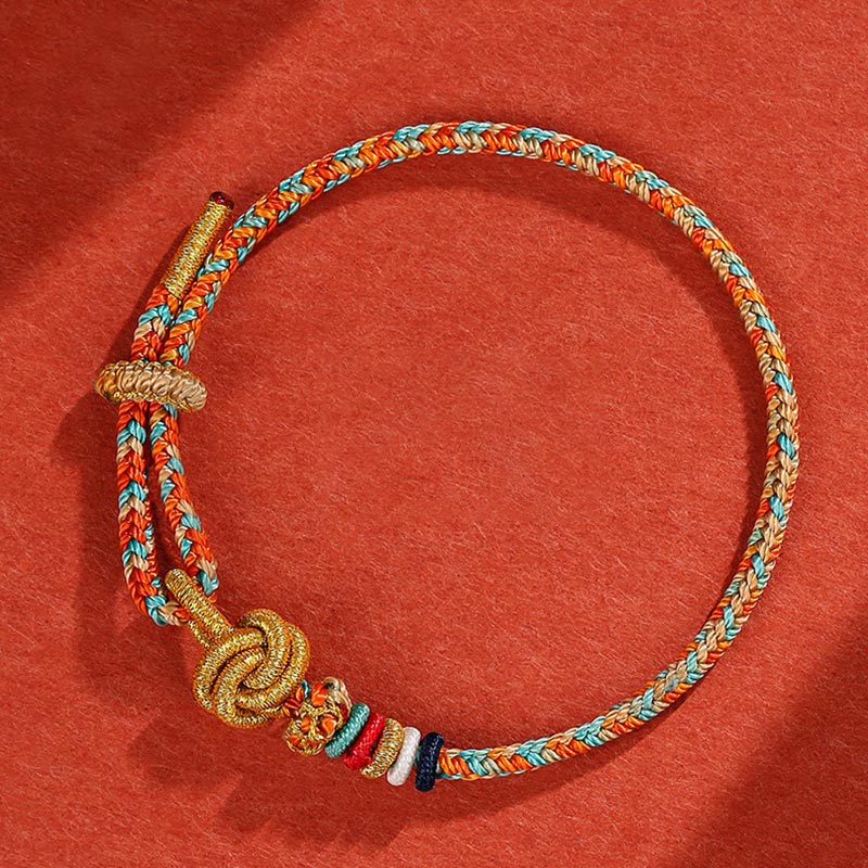 Handmade Dunhuang Colorful Rope Protection Braid String Bracelet