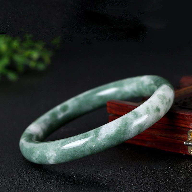 Natural Jade Luck Abundance Bangle Bracelet