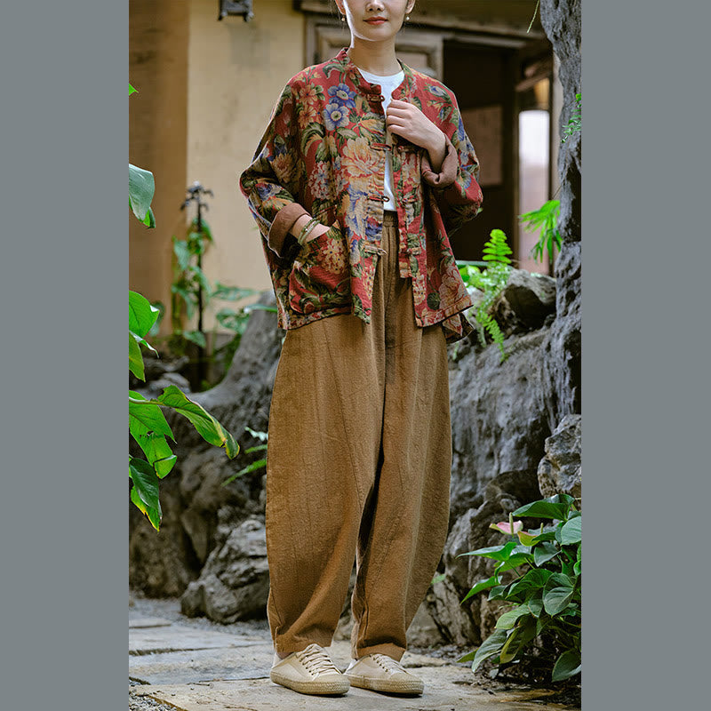 Solid Color Loose Yoga Harem Pants With Pockets
