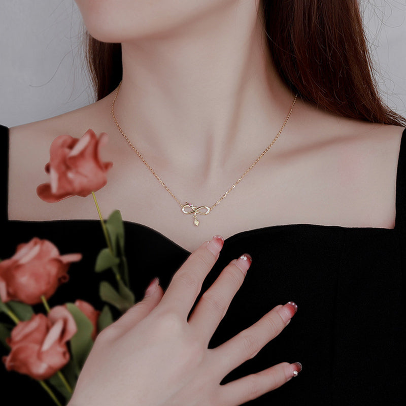 999 Sterling Silver Year Of The Dragon Endless Knot Tail Charm Protection Necklace Pendant