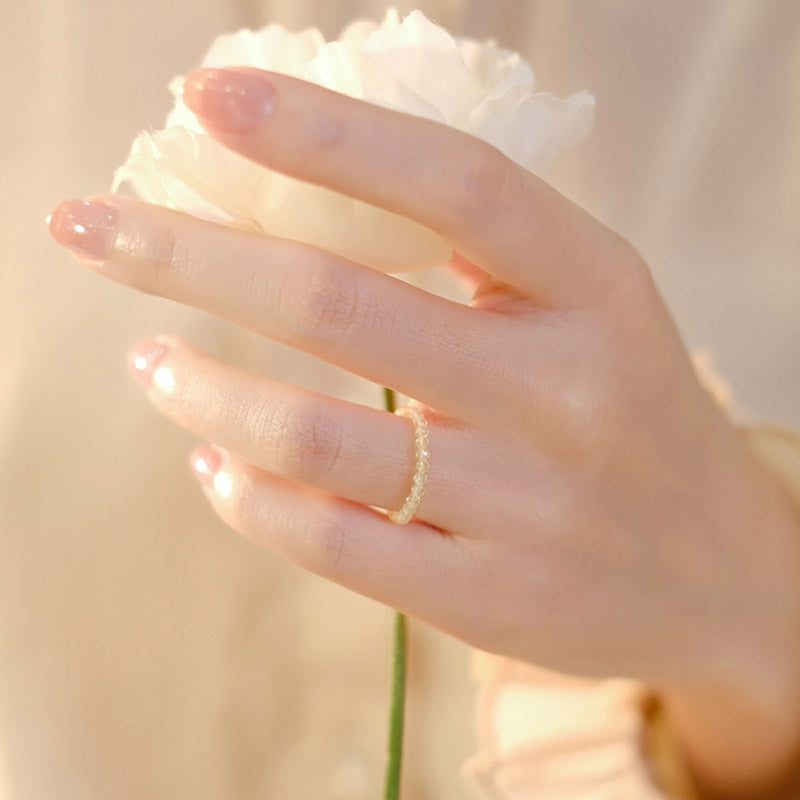 Natural Citrine and 14k Gold-Plated Handcrafted Minimalist Ring
