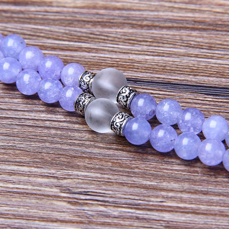 Purple Jasper Bead Strength Bracelet Mala