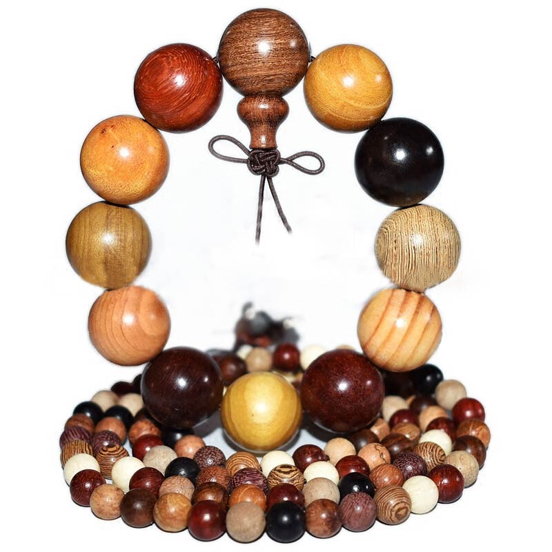 108 Beads Wenge Wood Mala Blessing Meditation Bracelet
