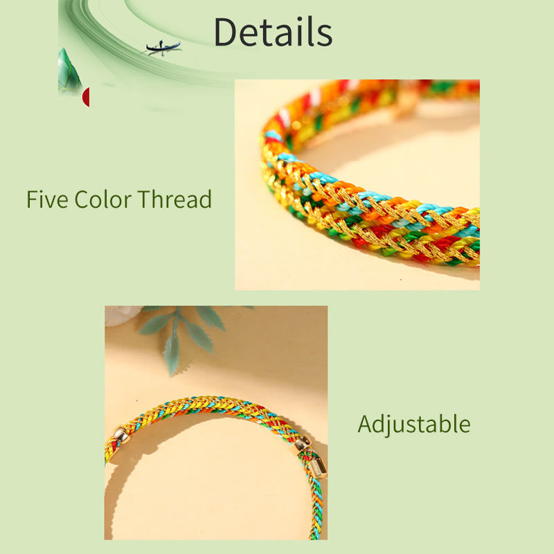 Colorful Rope Zongzi Pattern Luck Handmade Child Adult Bracelet