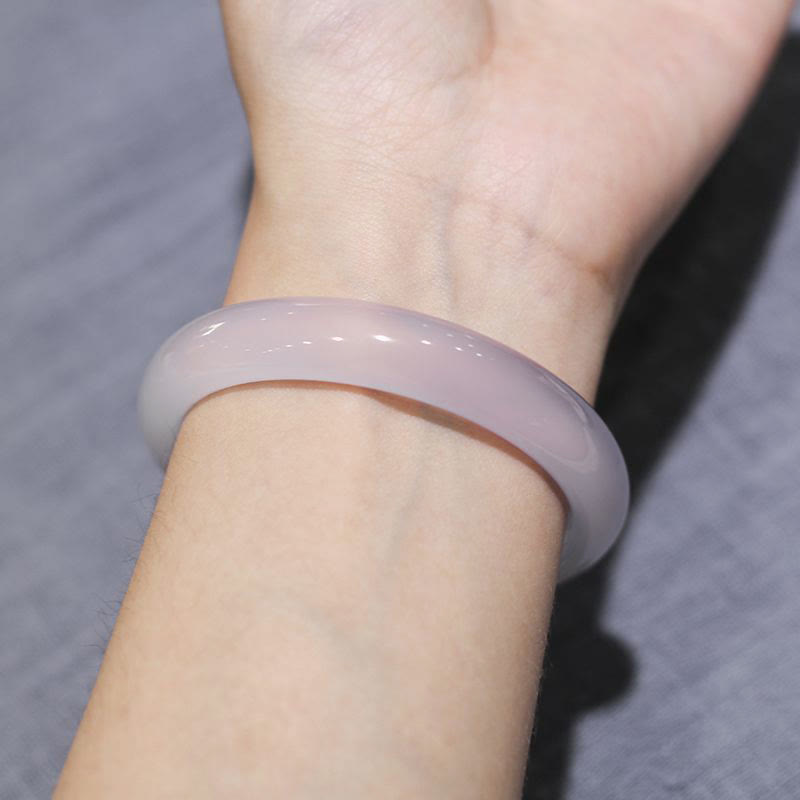 Natural Purple Jade Soothing Protection Bracelet Bangle