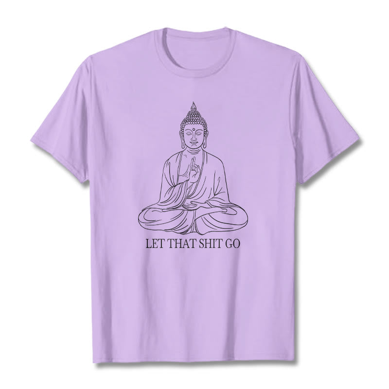Soft Cotton Crewneck Let It Go Mindful Mantra Tee