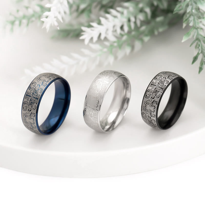 Lucky Mythological Creature Taotie Wealth Titanium Steel Ring