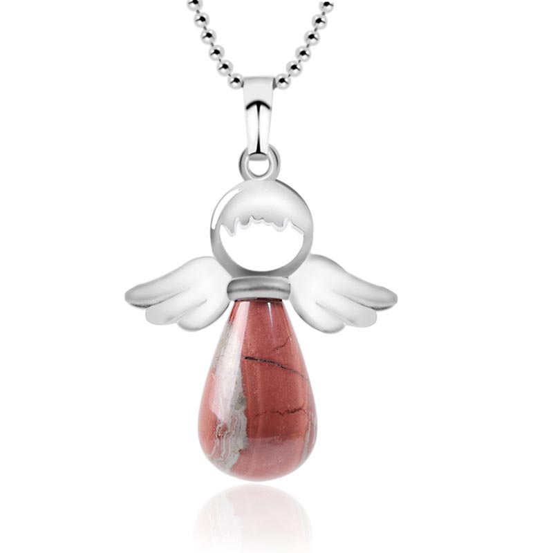Little Angel Wings Natural Crystal Luck Necklace Pendant