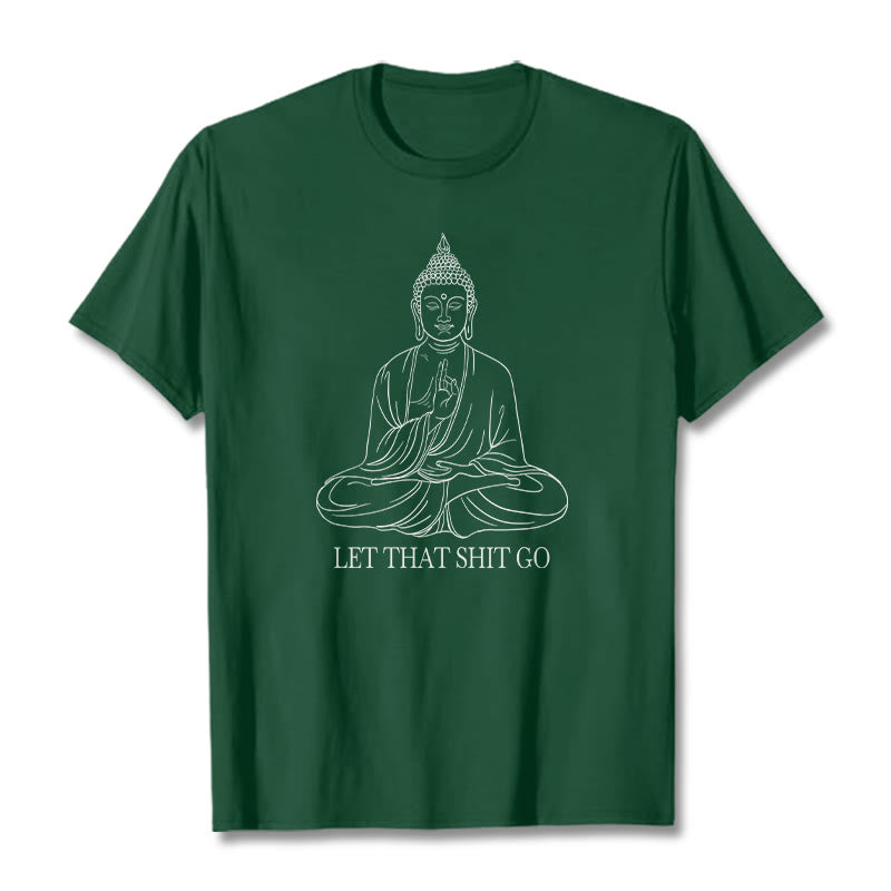 Soft Cotton Crewneck Let It Go Mindful Mantra Tee