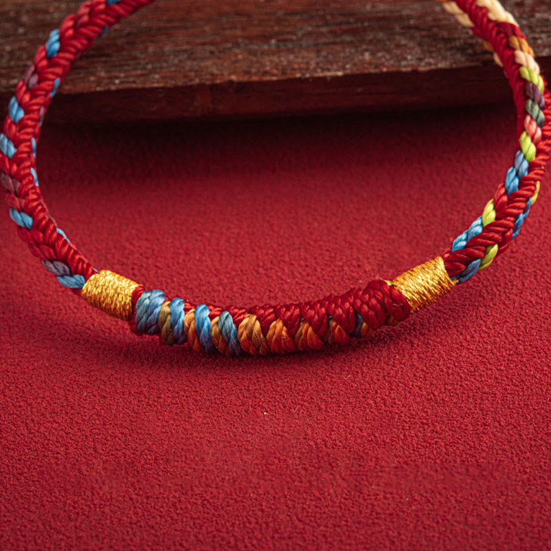 "May You Be Safe And Lucky In The Year Ahead" Multicolored Bracelet