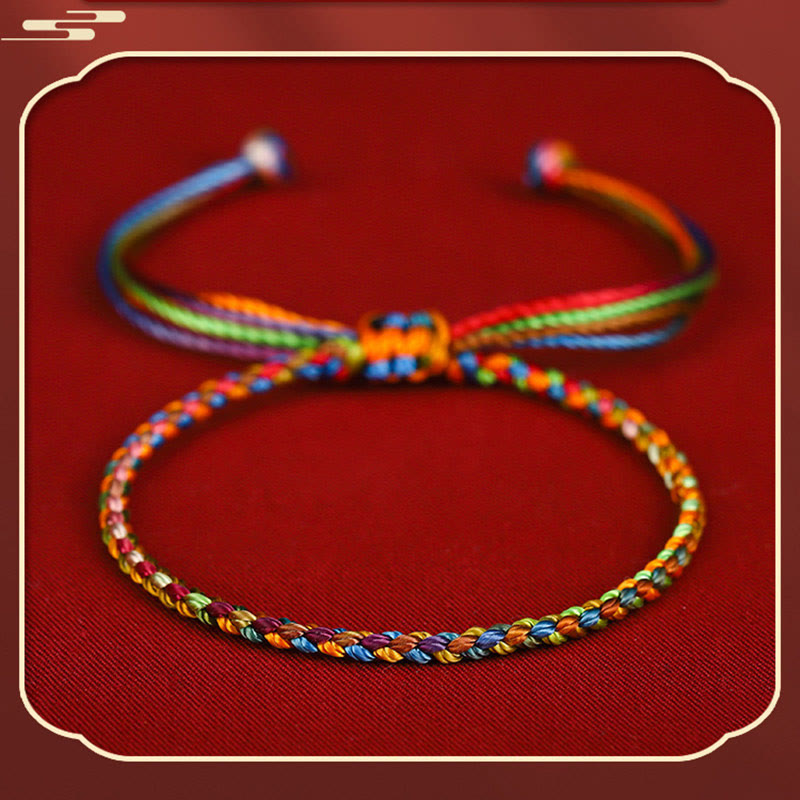 "May all your wishes come true" Lucky Multicolored Bracelet