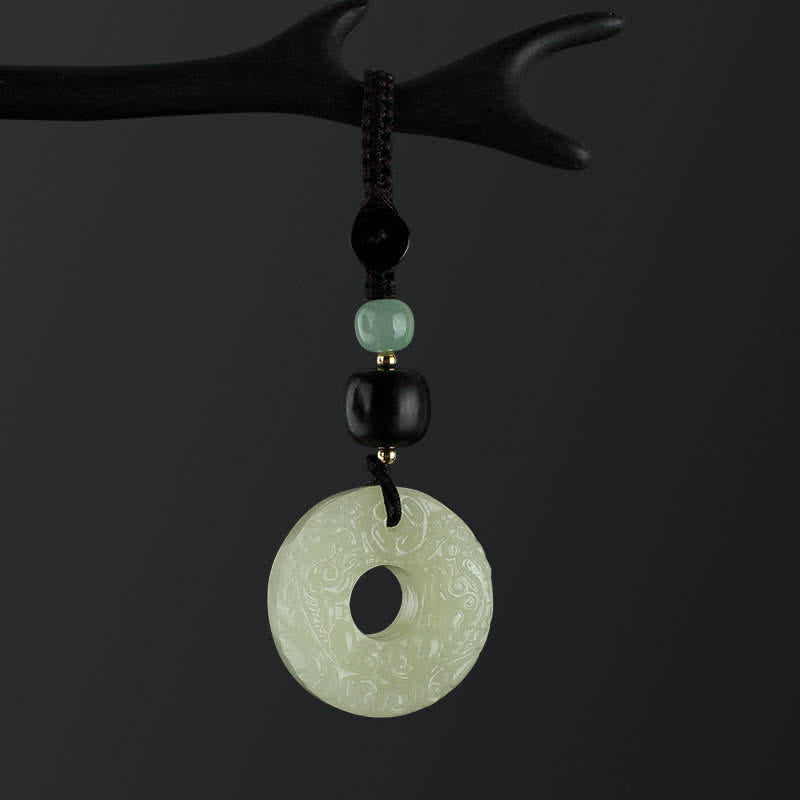PiXiu Jade Peace Buckle Abundance Wealth Key Chain