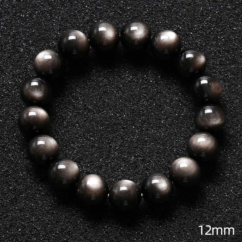 Natural Silver Sheen Obsidian Soothing Protection Bracelet