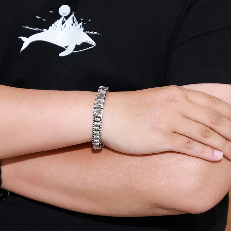 Vintage Lines Pattern Balance Rotatable Bracelet