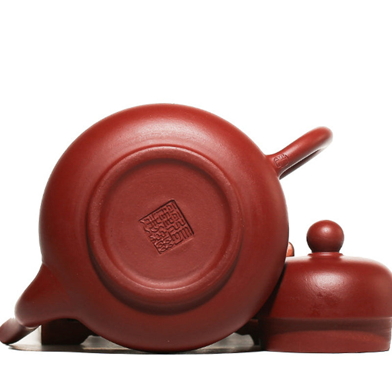 Vintage Bamboo Peach Blossom Purple Clay Kung Fu Teapot