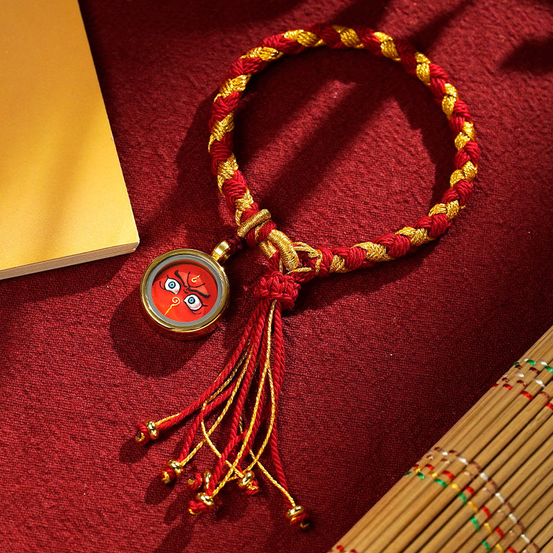 Handmade Tibetan Five God Of Wealth Dragon Scale Rope Luck Braid Bracelet