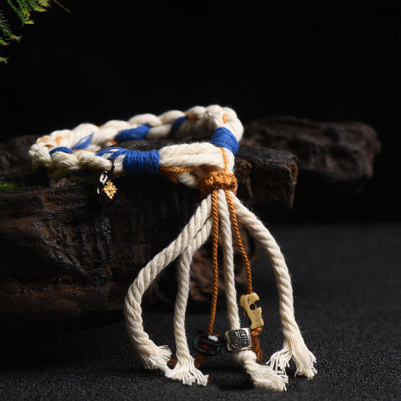Tibet Zakiram Goddess of Wealth Thangka Handmade Luck Bracelet