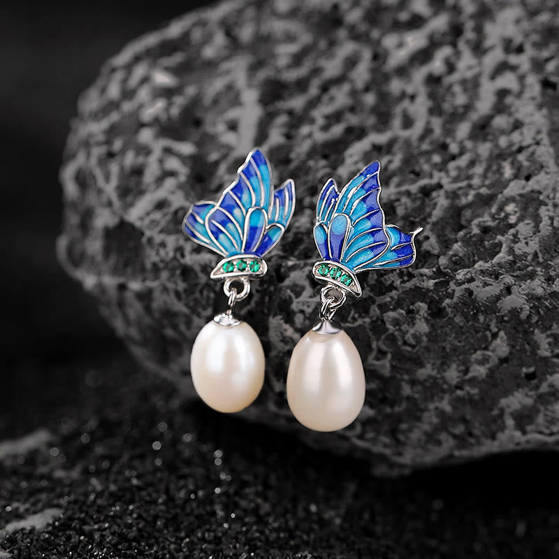 925 Sterling Silver Pearl Butterfly Healing Necklace Pendant Earrings Ring