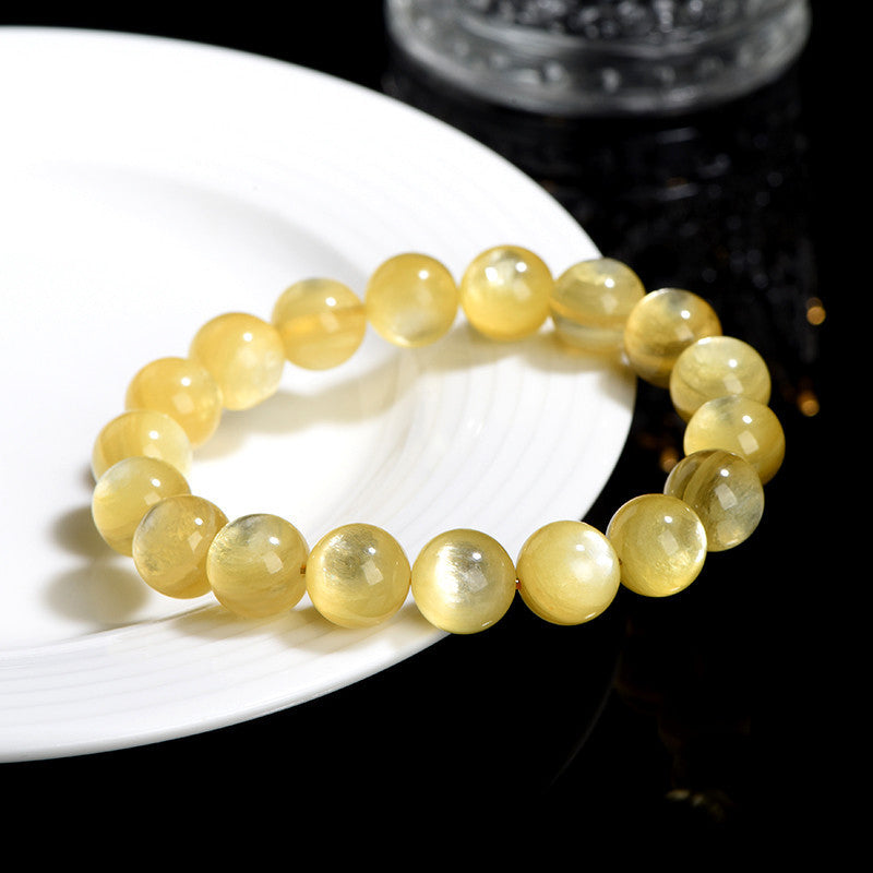 Natural Golden Lepidolite Protection Prosperity Bracelet