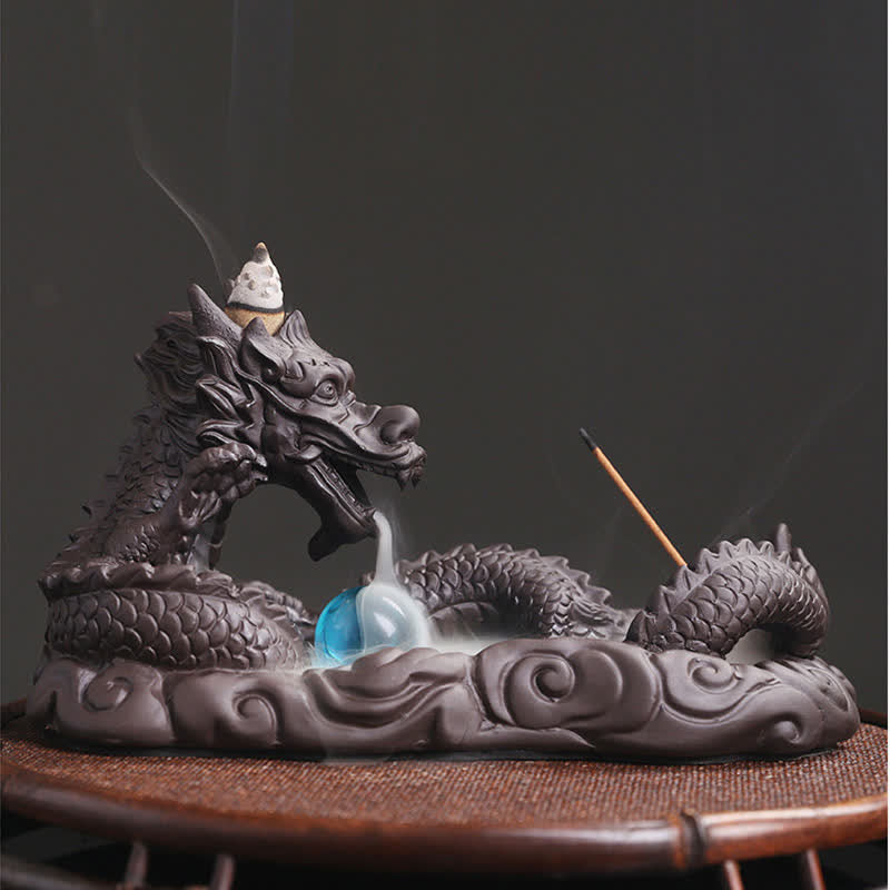 Dragon & Phoenix Motif Incense Burner for Energetic Space Balance