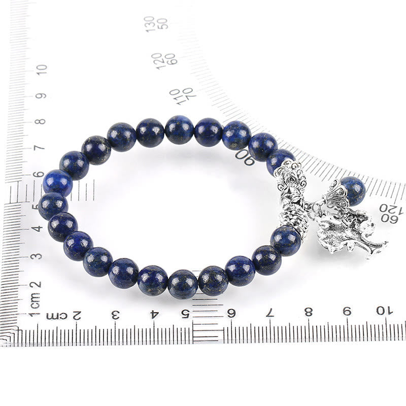 Natural Gemstone Tree of Life Lucky Charm Stretch Bracelet
