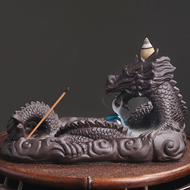 Dragon & Phoenix Motif Incense Burner for Energetic Space Balance