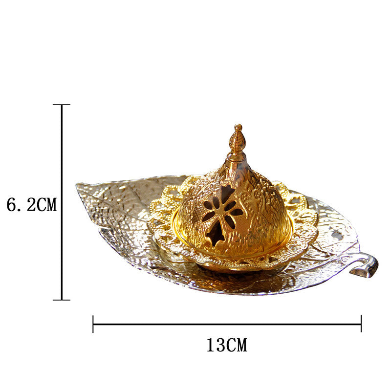 Tibetan Mini Leaf Meditation Incense Burner and Coaster