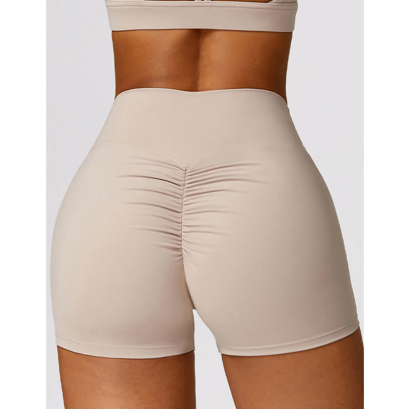 Gym Sports Yoga Backless Bra Crop Tank Top Breathable Shorts