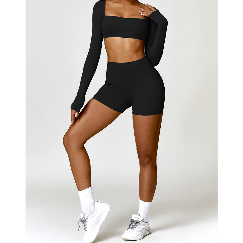 Breathable Stretch Backless Yoga Meditation 2-Piece Outfit
