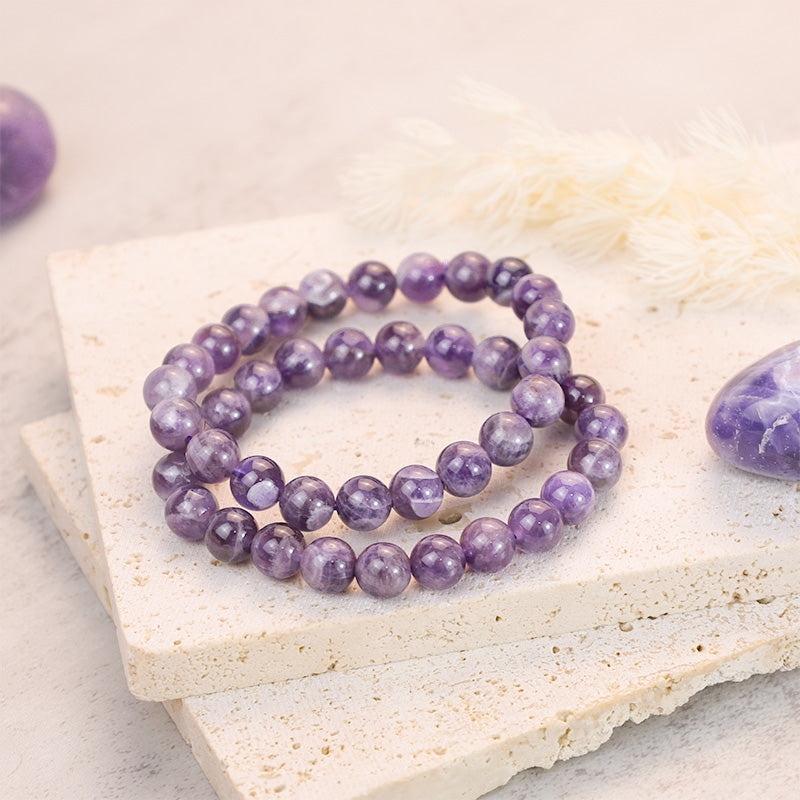 Natural Amethyst Beaded Energy Anchor Bracelet