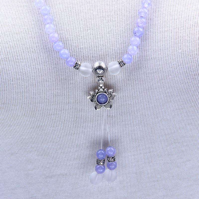 Purple Jasper Bead Strength Bracelet Mala