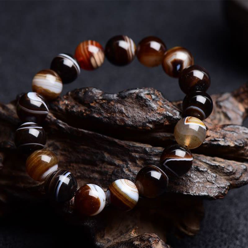 Tibetan Sardonyx Happiness Positive Bracelet