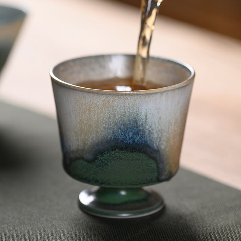 Vintage Furnace Transmutation Kiln Porcelain Teacup Kung Fu Tea Cup