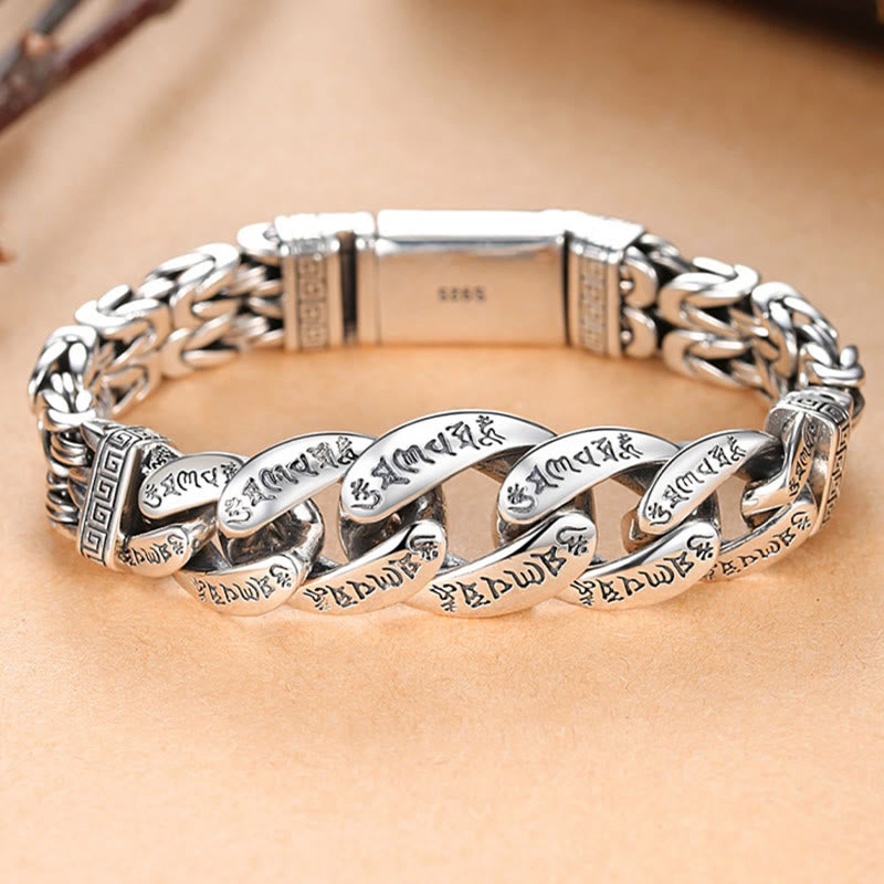 Om Mani Padme Hum Engraved Copper Mantra Bracelet for Peace and Purity