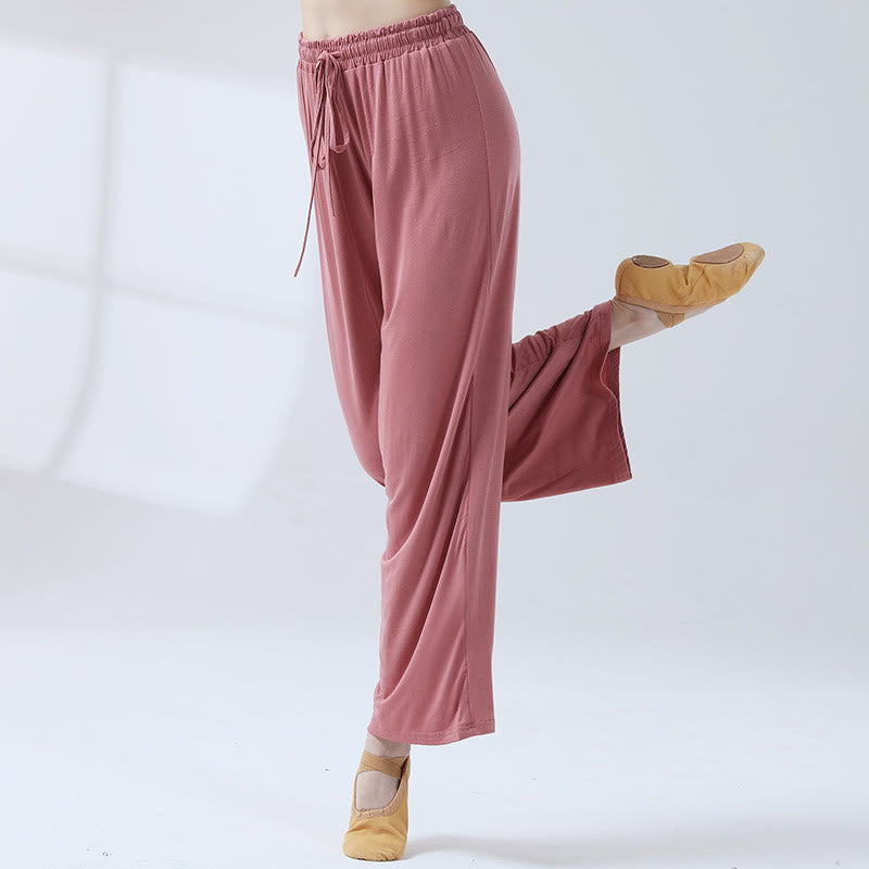 Soft Modal Flowing Wide-Leg Yoga Meditation Pants