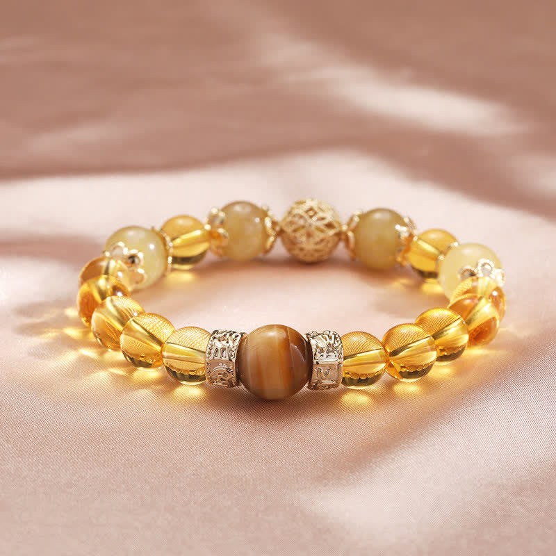 Handmade Natural Citrine Beaded Energy Bracelet