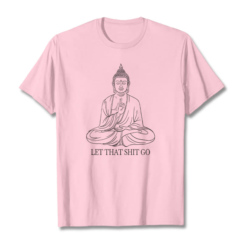 Soft Cotton Crewneck Let It Go Mindful Mantra Tee